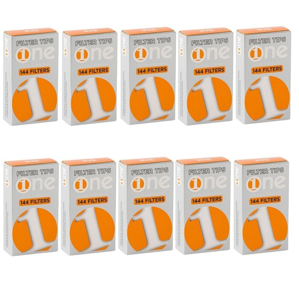 1440 (10 packs of 144 pcs) Filters ONE Extra Slim 5.7 mm for Super Slim Roll ups