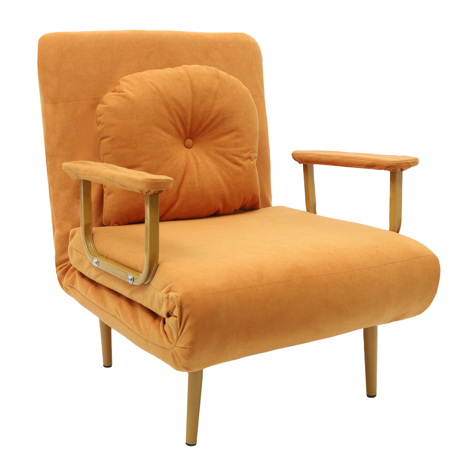 Convertible Sofa Bed Foldable Sofa Chair Bed Folding Sofa Bed Orange Living room