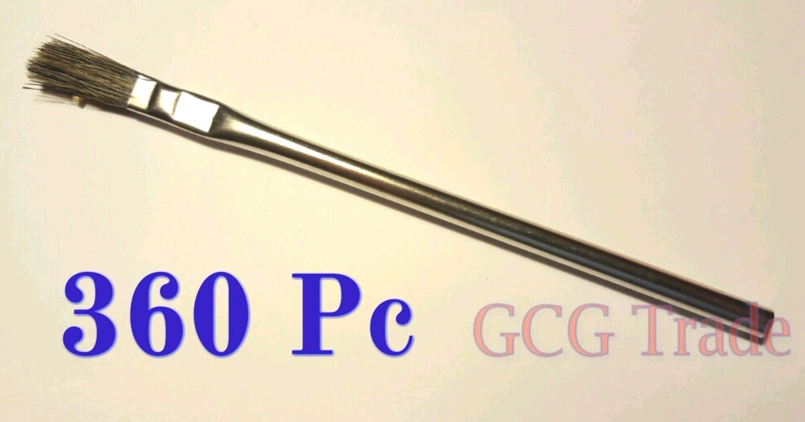 360 Pc 3/8" Acid Brushes Metal Handle Horsehair Bristle Hobby Glue Oil 3/8"