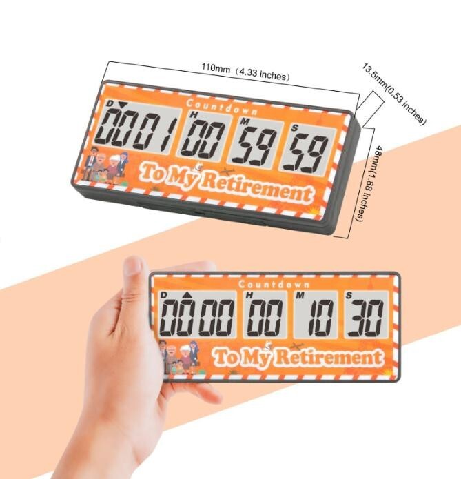 Digital 9999 Days Timer Count-up/Count down Clock Magnet Loud Alarm Easy to Read