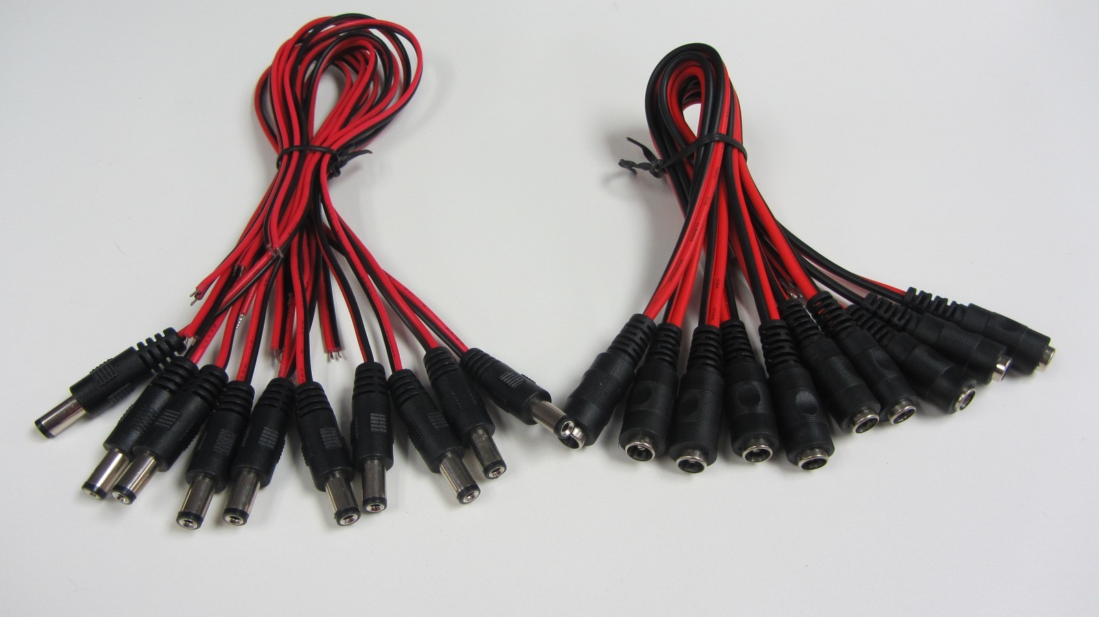 20 Packs DC Power Pigtails (10 Male &10 Female) for CCTV Security Cameras