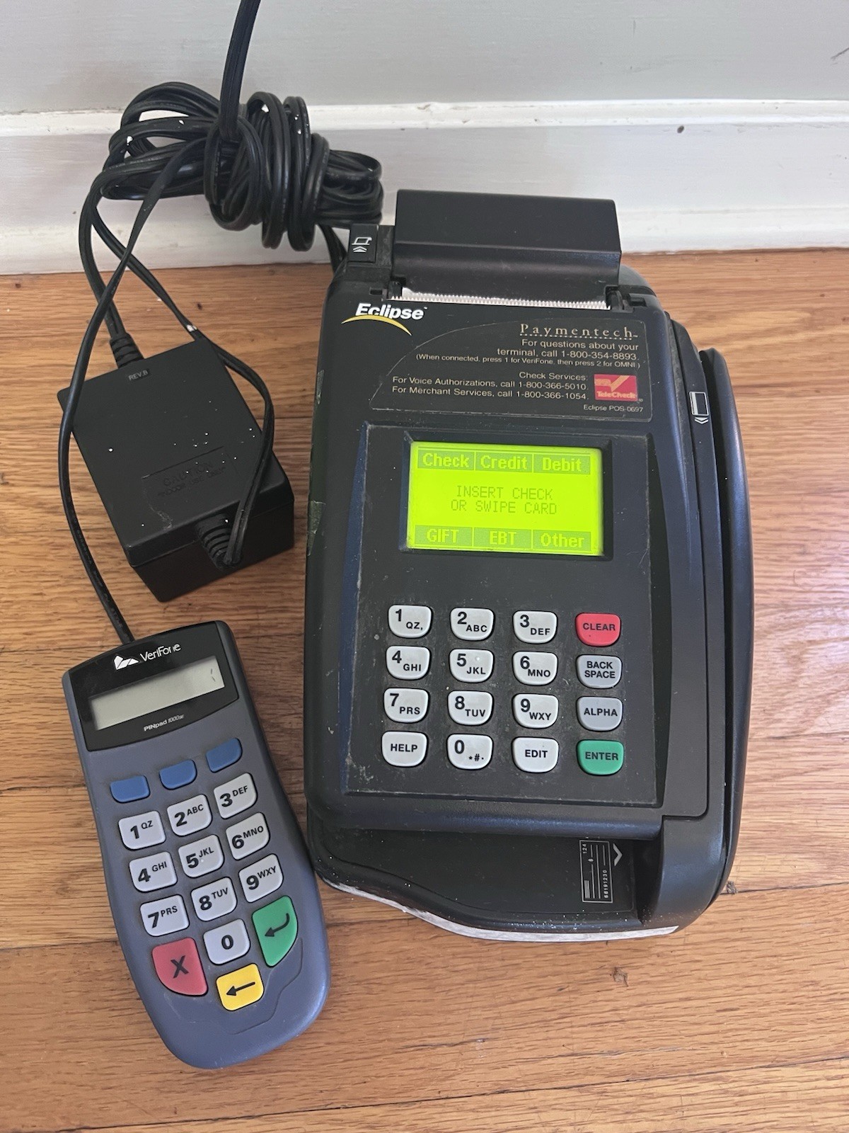 Verifone Credit Card Reader Quartet Pinpad 1000se Working Paymentech Terminal
