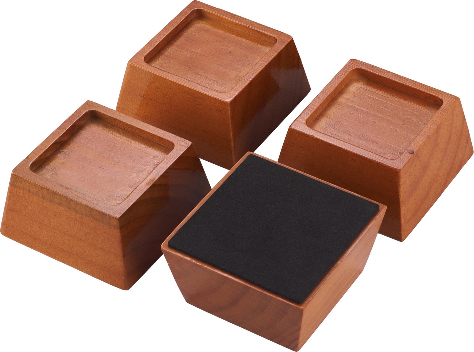 2 Inch Premium Pine Wood Furniture Risers Heavy Duty 2000 Lb Floor Protector