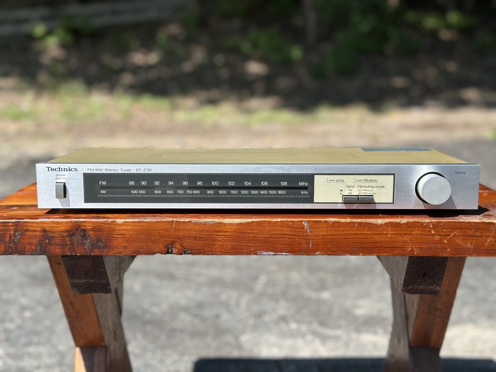 ​Vintage Technics ST-Z35 FM/AM Stereo Tuner Silver Face Made In Japan - Tested