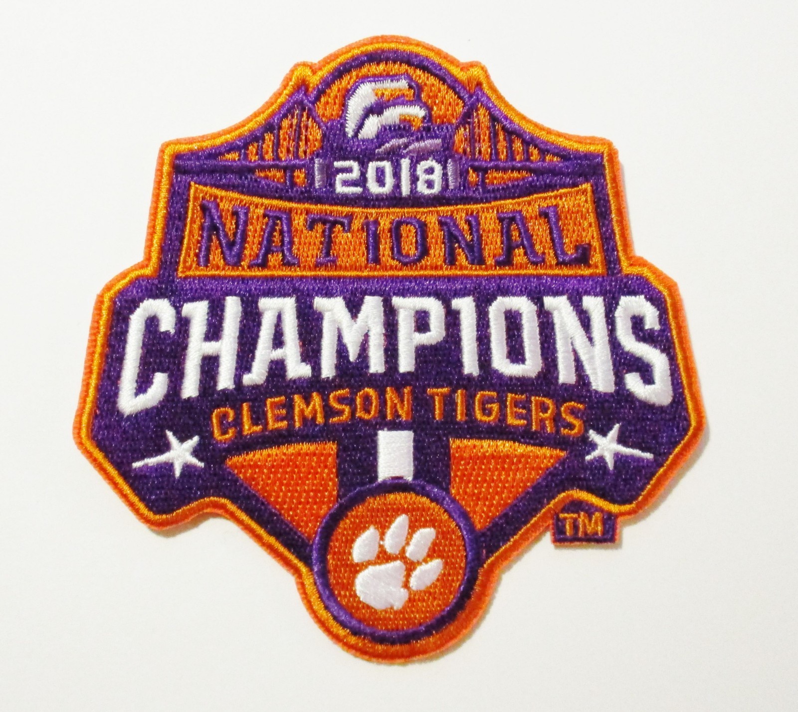 LOT OF (1) NCAA 2018 FOOTBALL NATIONAL CHAMPIONS CLEMSON TIGERS PATCH ITEM #133
