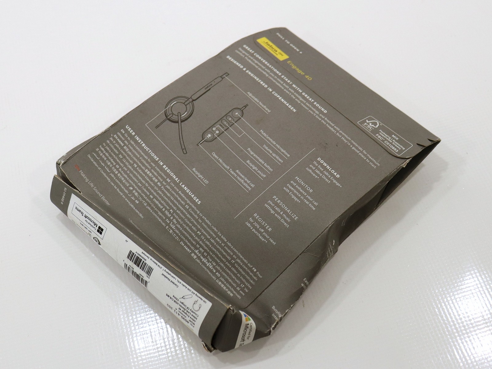 Jabra Engage 40 Type C 4099-413-269 Inline Link Stereo USB Headset