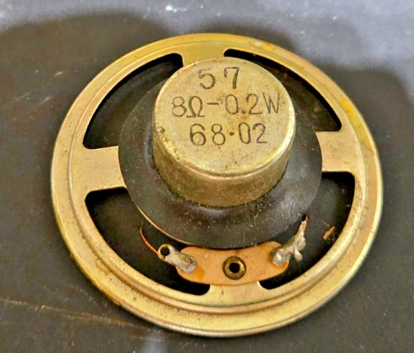 Mini-Speaker-model # H68-02-2.1/8" Diameter Speaker 8 OHMS-0.2w -used