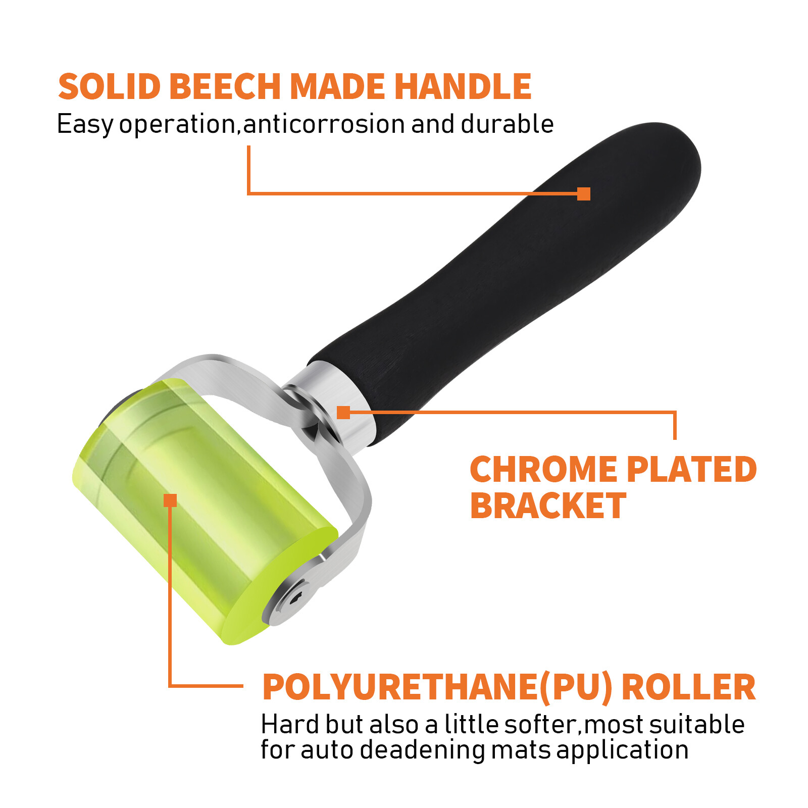 Car Sound Deadener Installation Application Tool Rolling Wheel Sound Roller