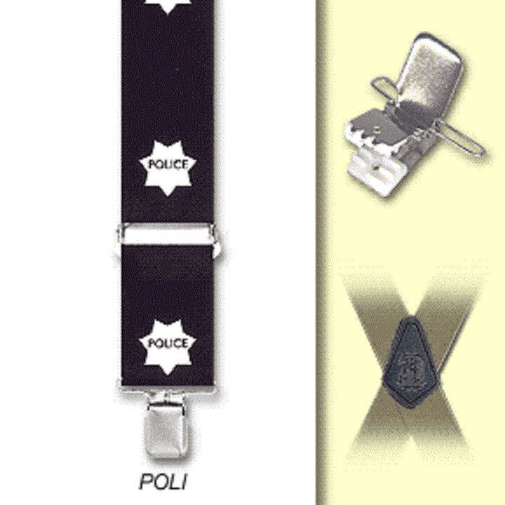 POLICE SUSPENDERS cop officer uniform worker halloween costume 48"