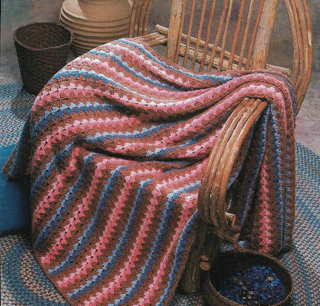 SUMMER JEWELS AFGHAN HOME DECOR DIGEST SIZE CROCHET PATTERN INSTRUCTIONS