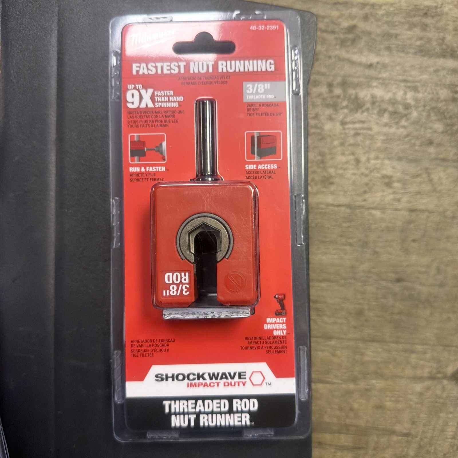 Milwaukee 48-32-2391 SHOCKWAVE Impact Duty 3/8" Threaded Rod Nut Runner