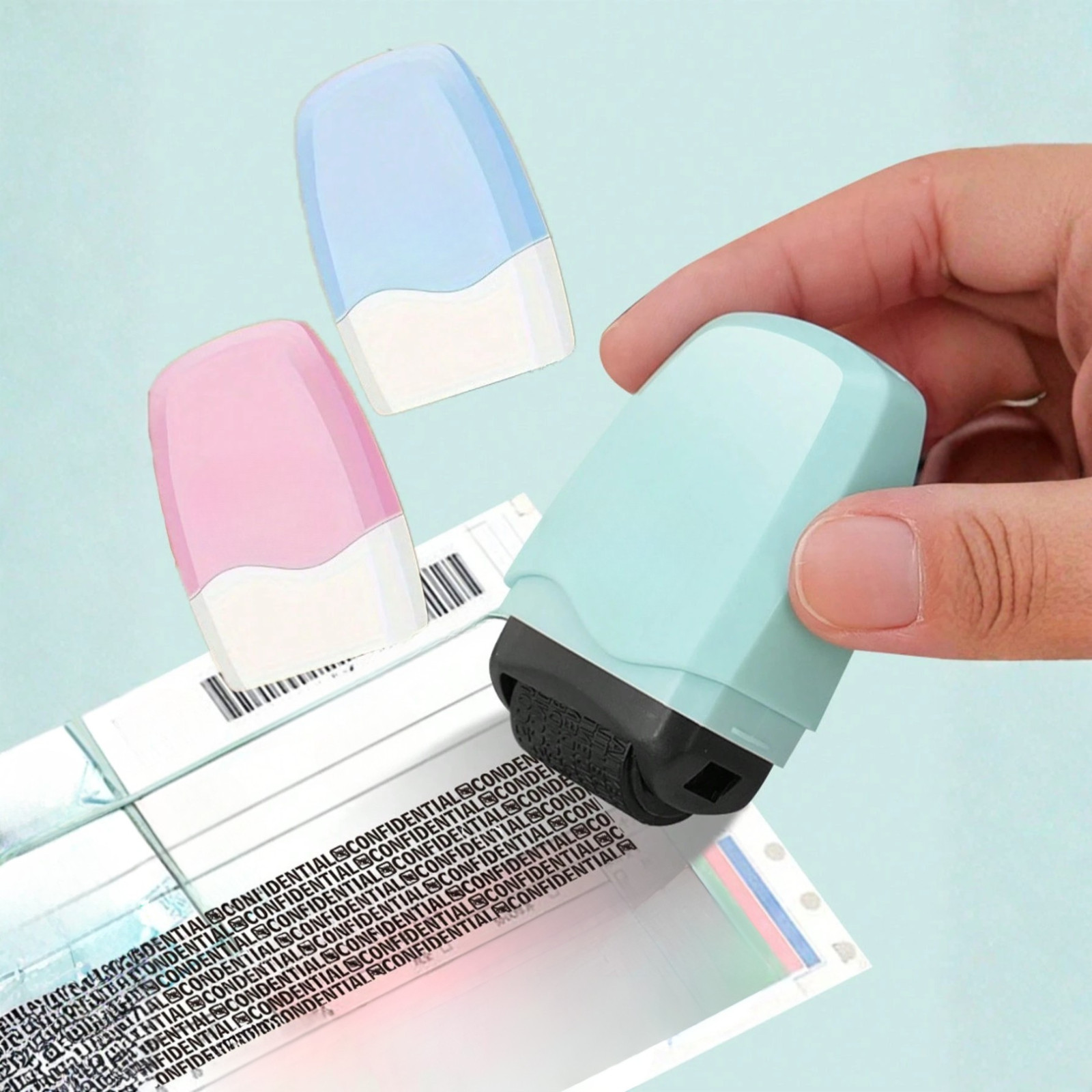 Privacy Protection Confidential Data Roller Stamp for Stop ID Guard Theft Protec