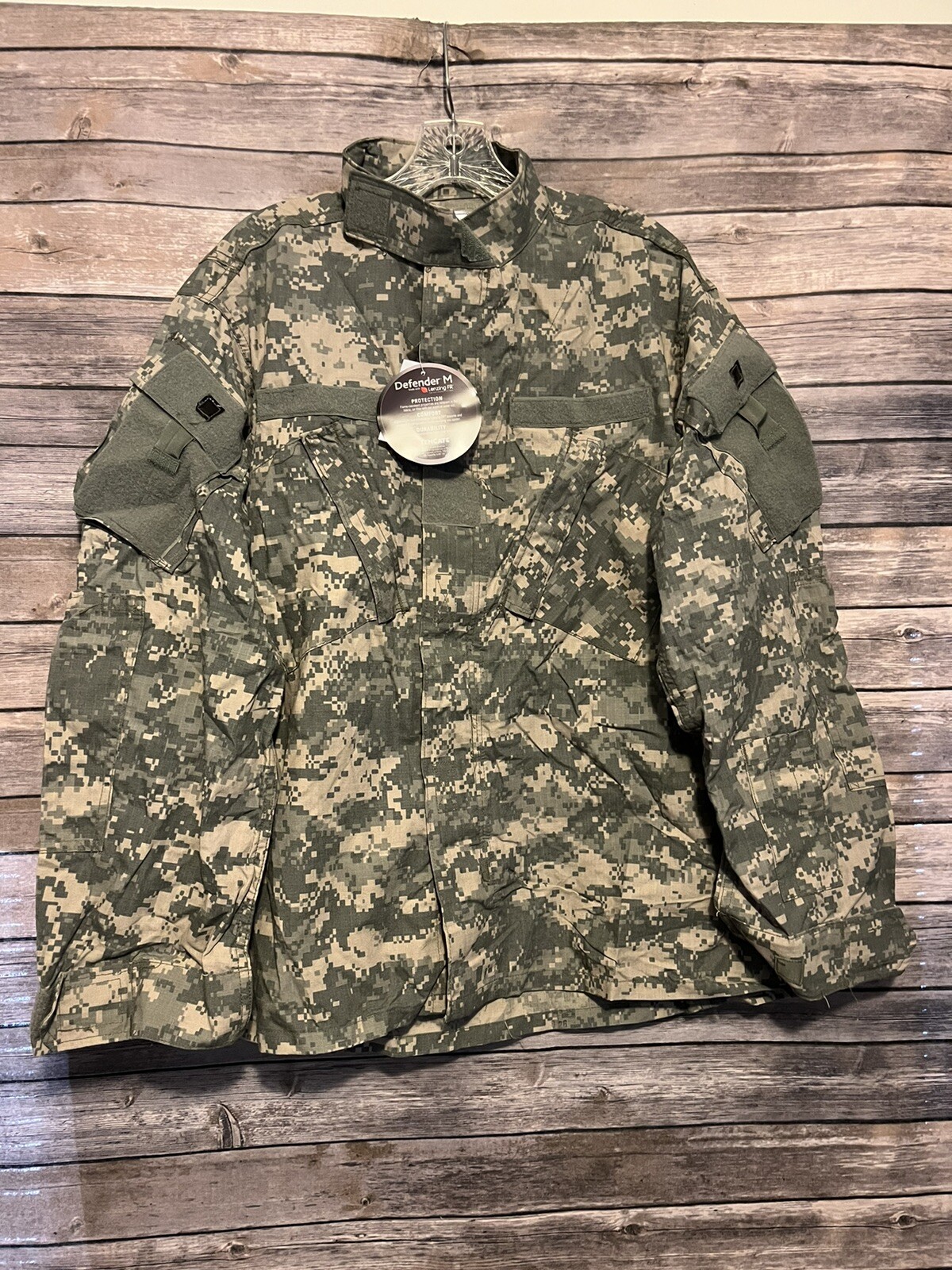 US Army Military Digital Flame Resistant Defender M Combat Coat Jacket Large Reg