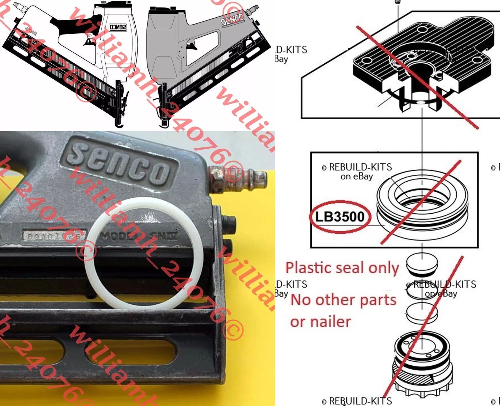 Senco Framing Nailer SN4 SN IV SNIV Firing valve seal LB3500