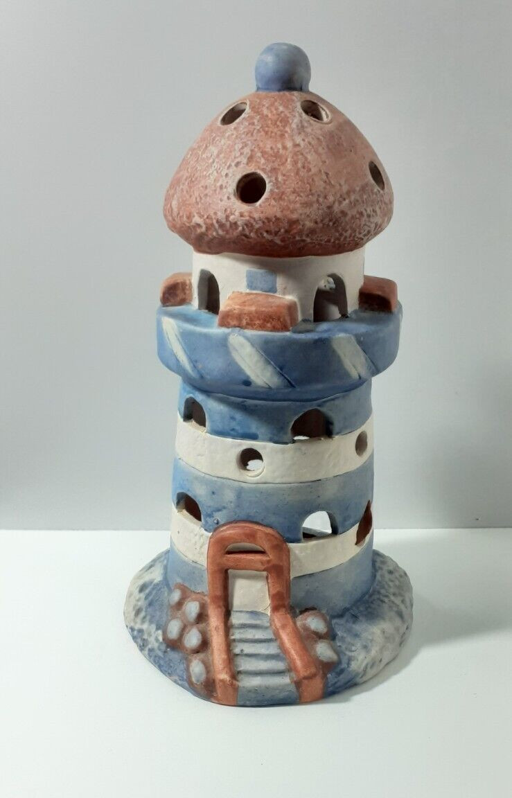 Nautical Lighthouse Ceramic Tealight Candle Holder Ornament By Advanced Giftline