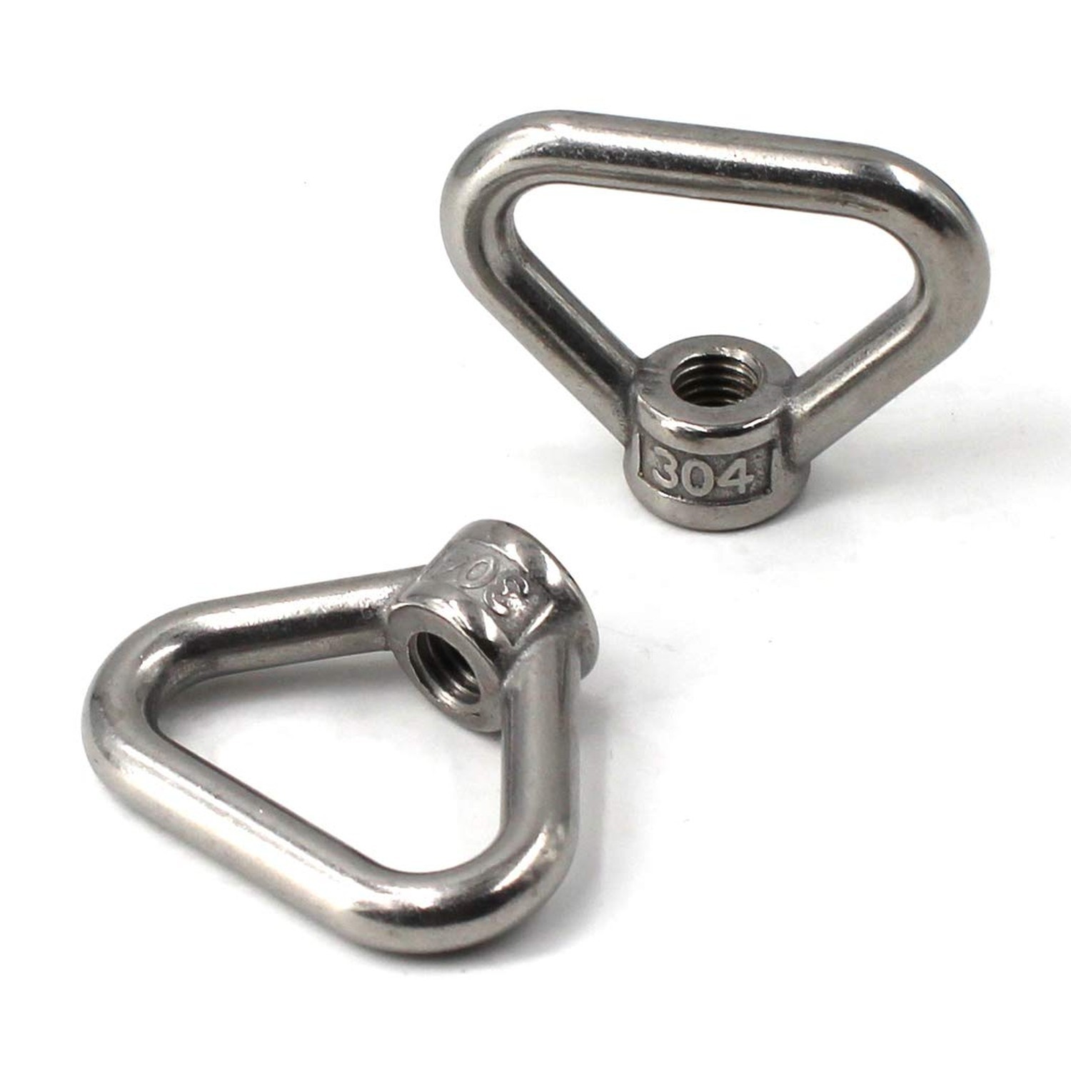 304 Stainless Steel Eye Nut M16 Triangle Ring Shape Lifting Eye Nut Set Threa...