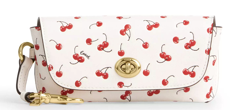 ❤️Coach Sunglass Case - CFA49 Red Cherry Smooth Pebble Leather - NWT Free Ship