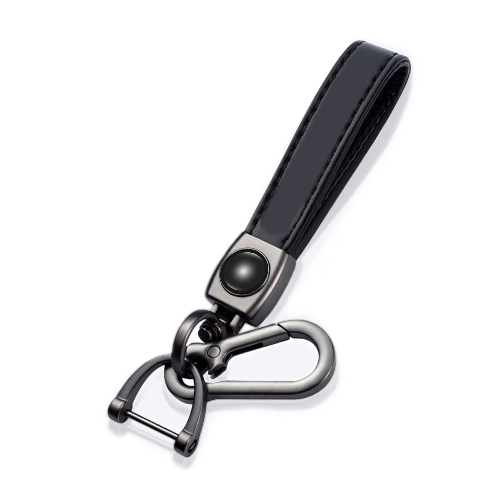 Baseball Keychain Holder - Leather Car Fob Lanyard Gift for Fans & Collectors