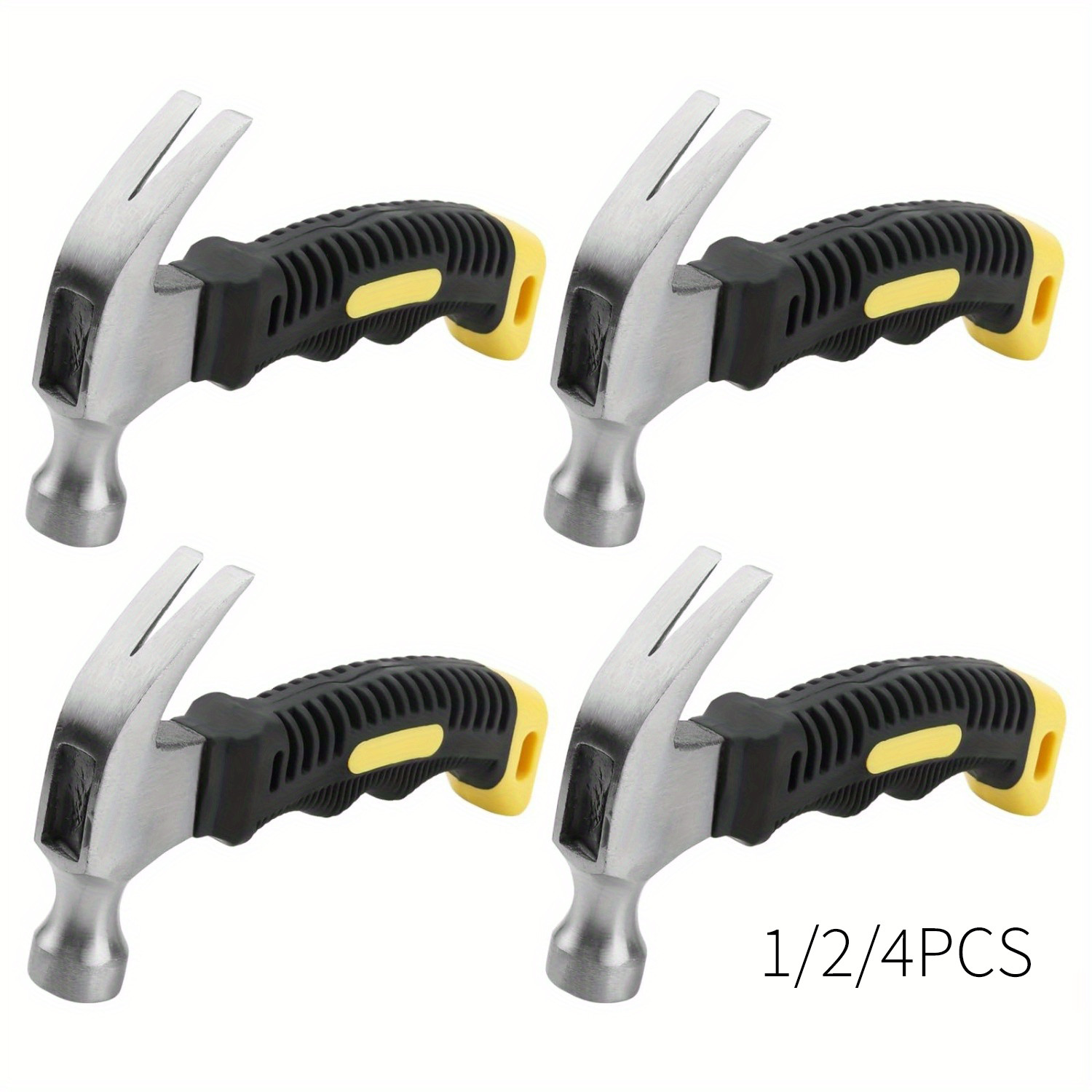 1/2/4PCS 8 Oz Claw Hammer, Multi-functional Mini Hammer with Magnetic
