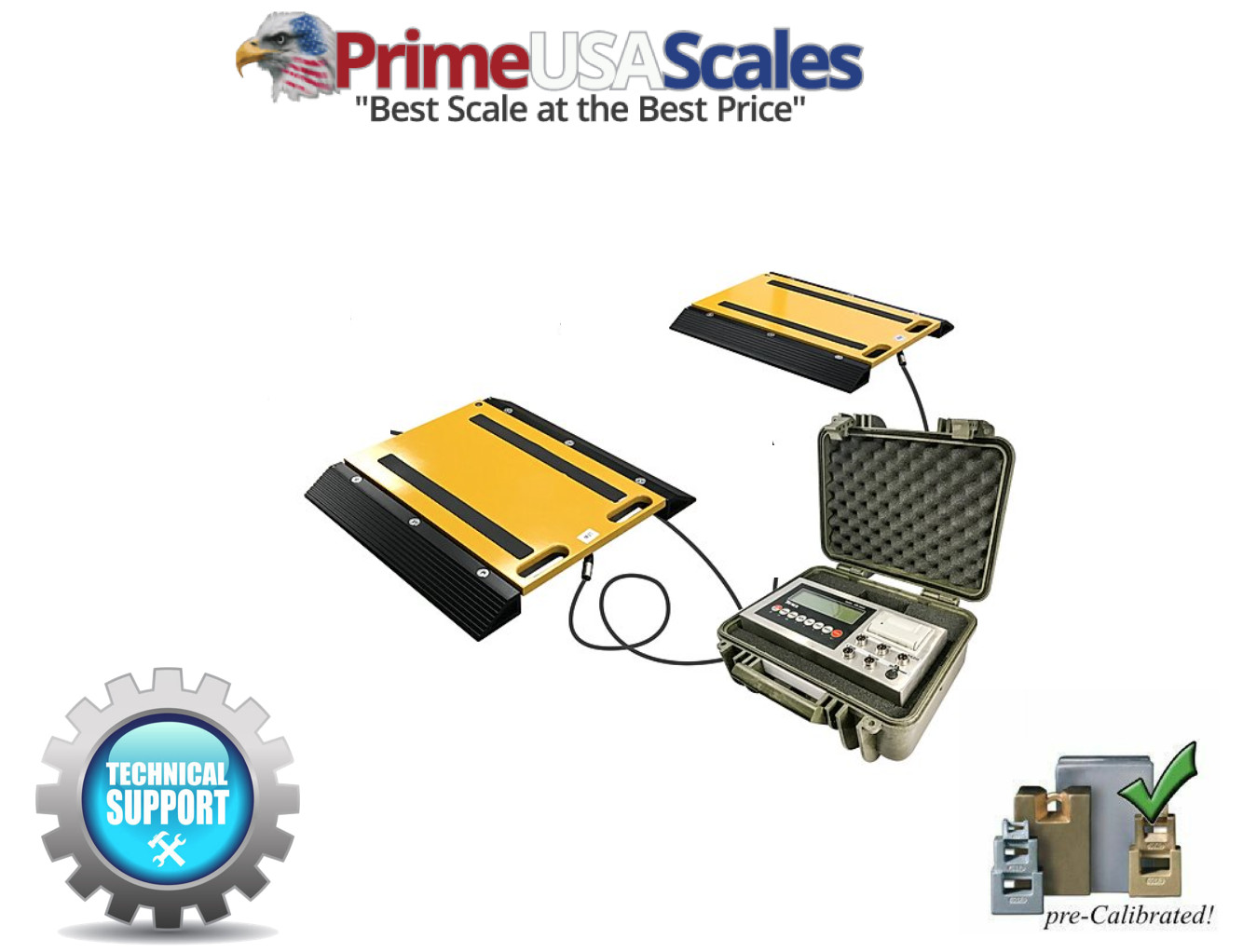 Prime PS-928 PORTABLE TRUCK AXLE SCALE & PRINTER - 60,000 lbs x 10 lbs