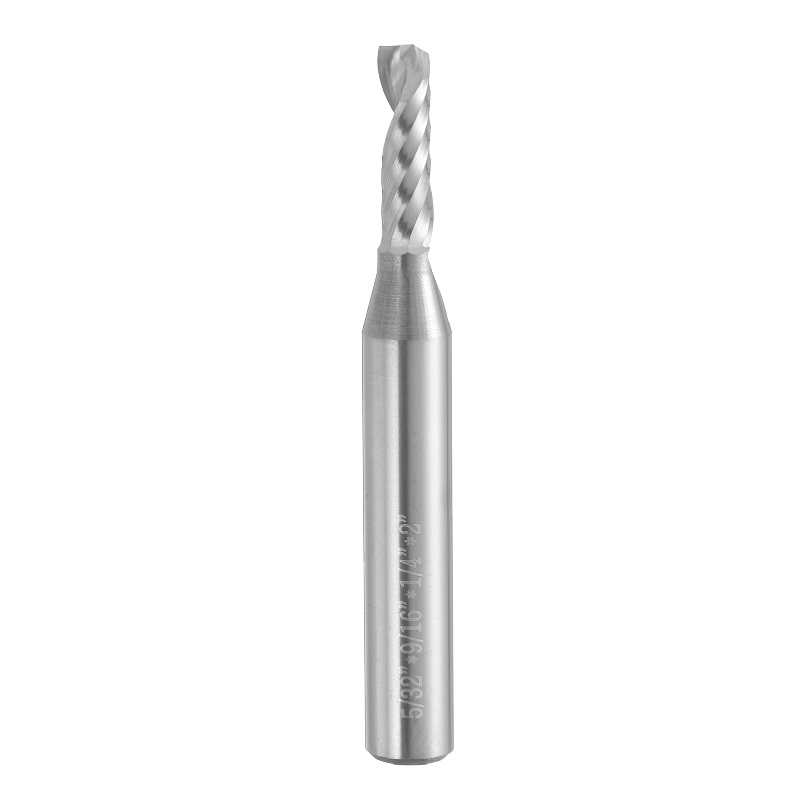 Spiral Router Bit 5/32"x9/16"x1/4"x2" 1 Flute Solid Carbide CNC End Mill