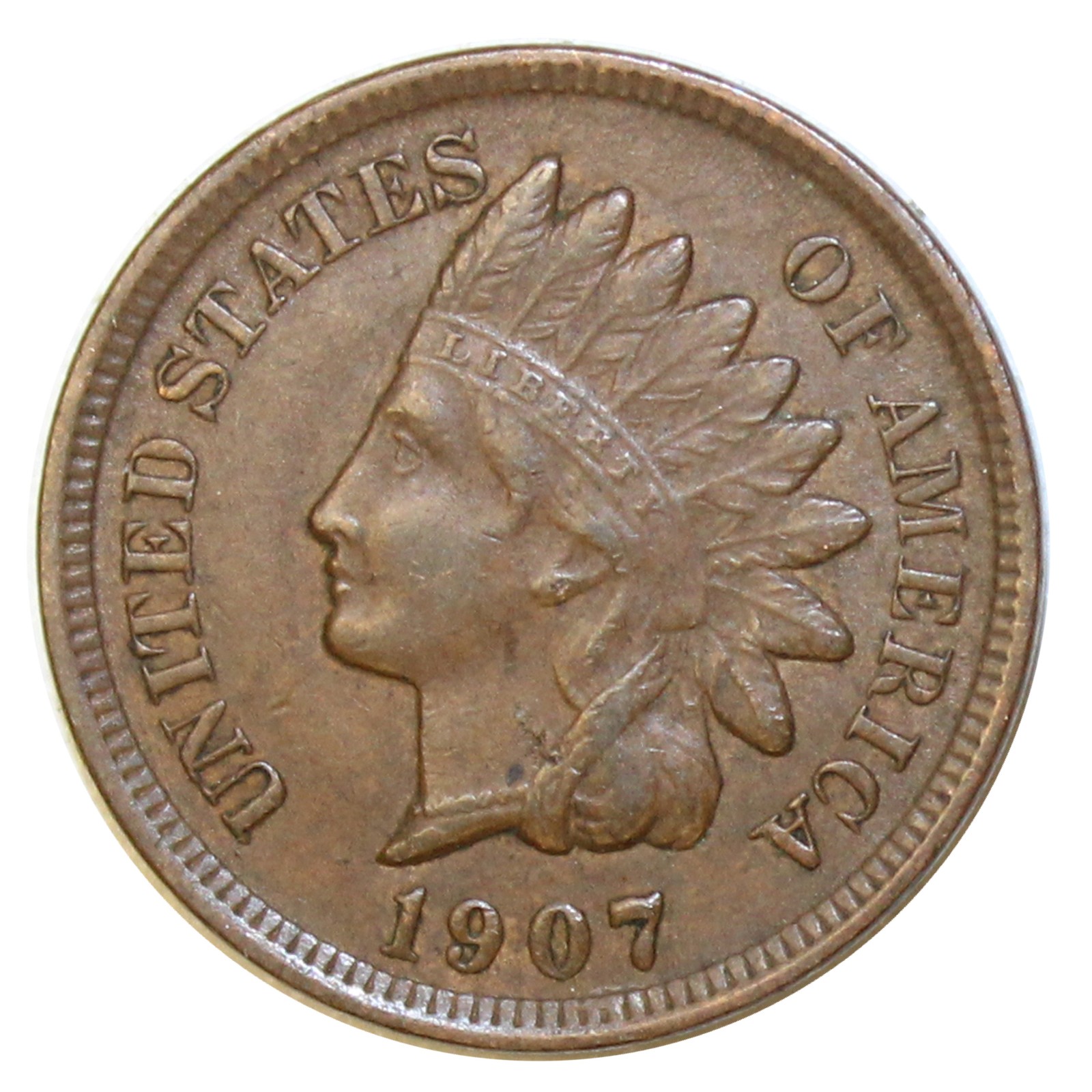 1907 Indian Head Cent Penny Xtra Fine XF