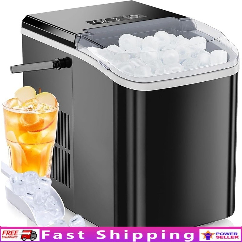 Portable Ice Maker Countertop Fast Ice Self-Cleaning Two Sizes Ideal Parties New