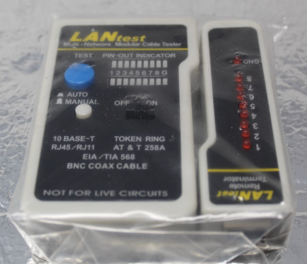 LANtest Multi-Network Modular Cable Tester 10 Base-T RJ45/RJ11 AT & T 258A