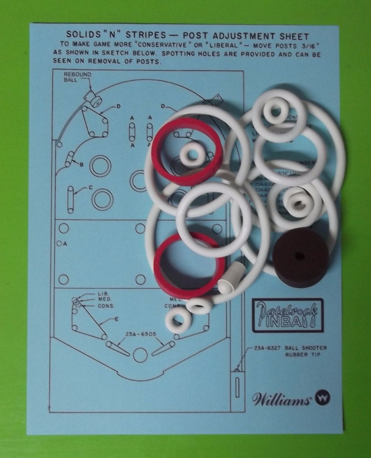 1971 Williams Solids N Stripes Pinball Machine Maintenance Super Kit