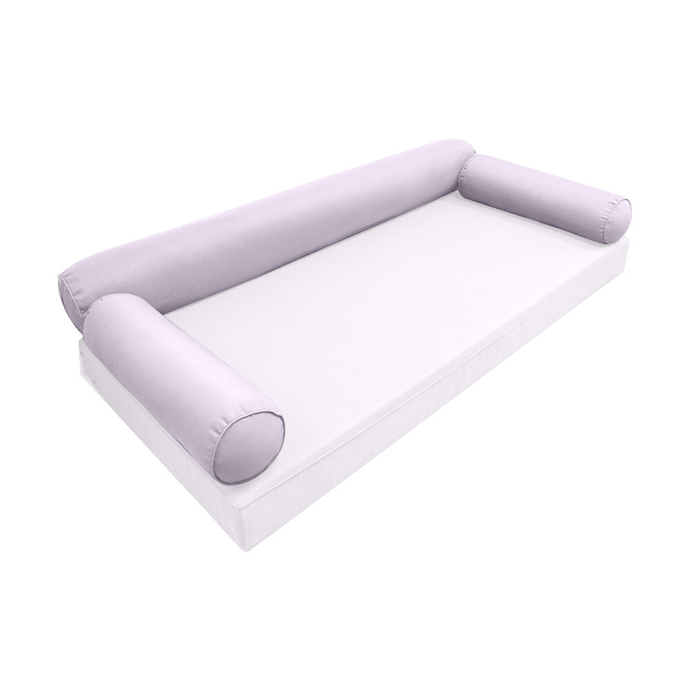 *COVER ONLY* Style6 Crib Size 50" x 8" Piped Trim Bolster Pillow SlipCover AD107