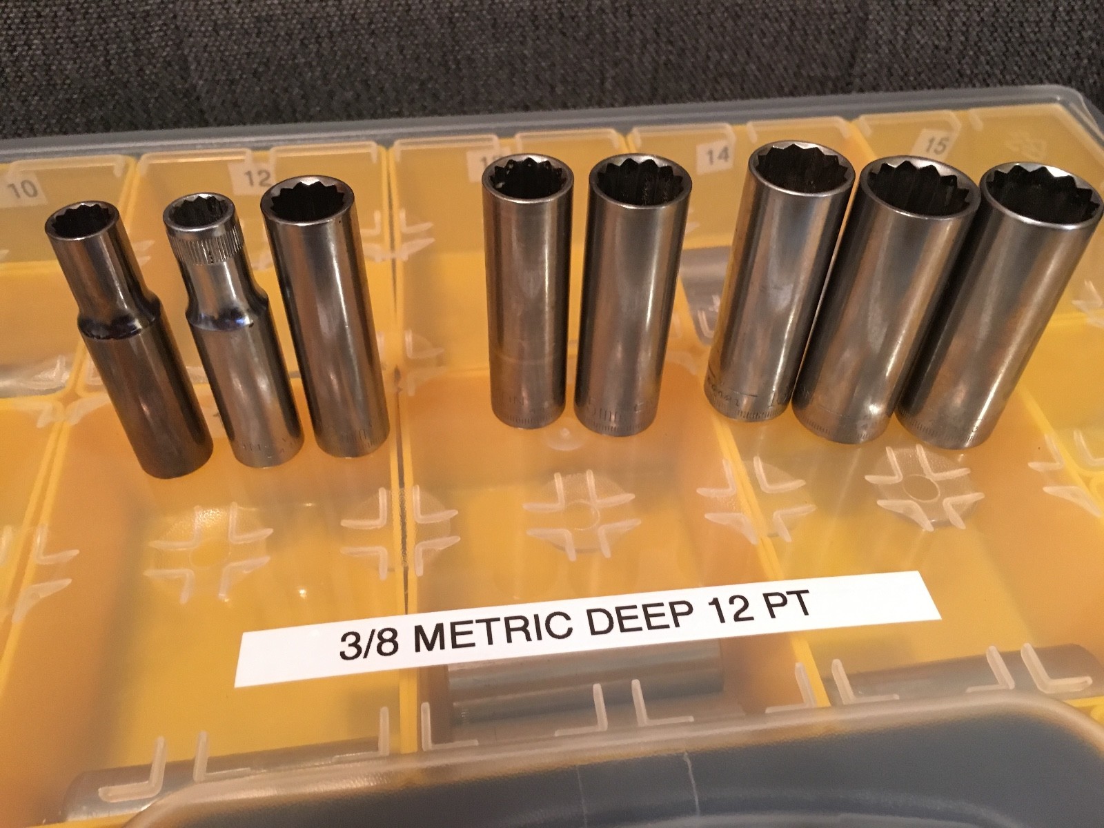 Craftsman 3/8 Drive DEEP METRIC Sockets, 12pt,  9-19mm, You Choose  USA 🇺🇸