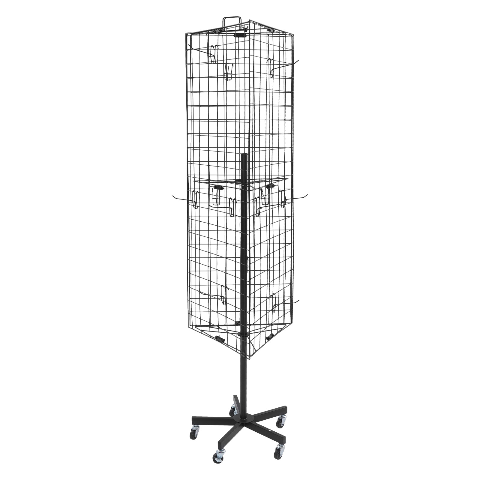 Triangular Grid Panel Display Stand, Floor Standing Gridwall Display Stand