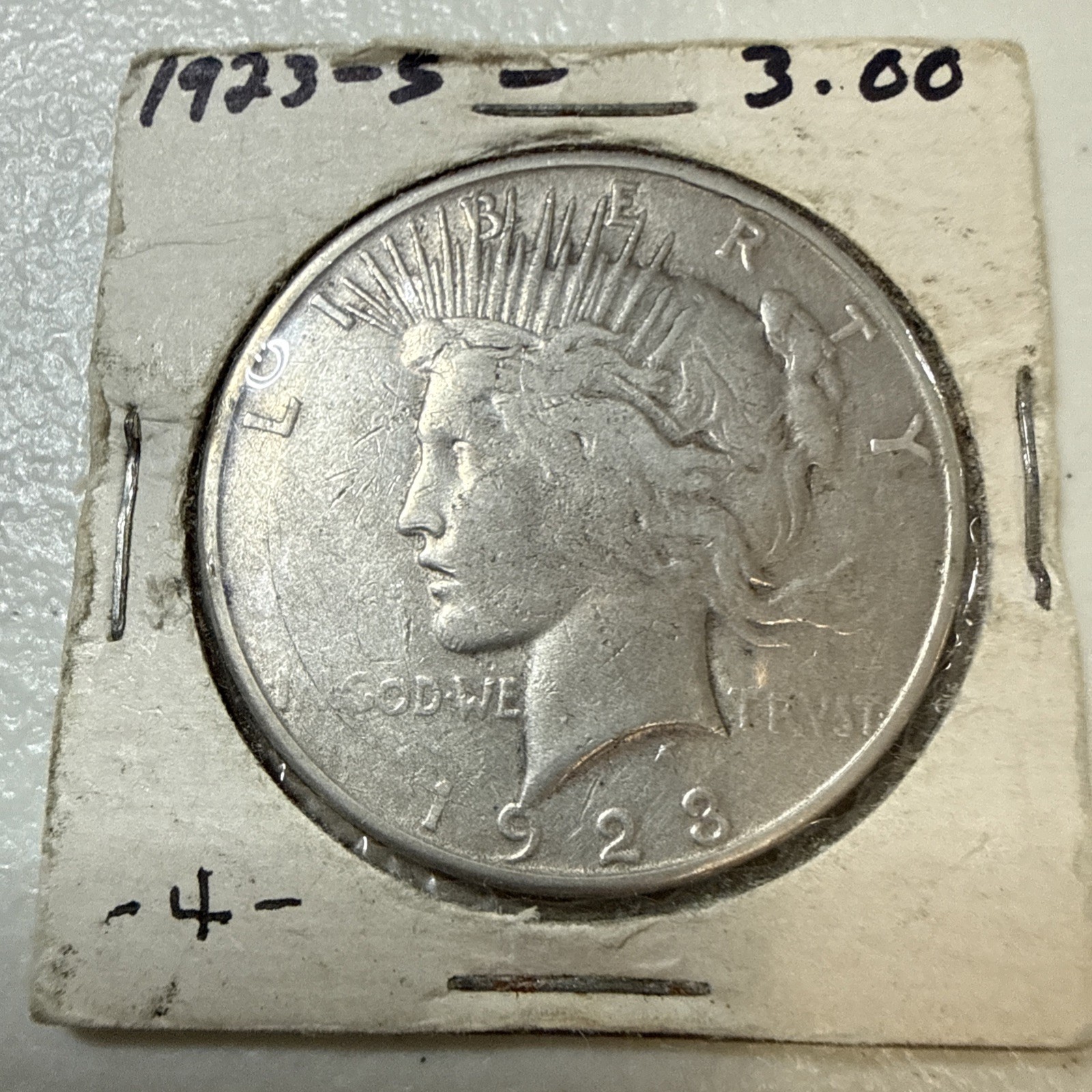 1923-S Peace Dollar In VF Condition