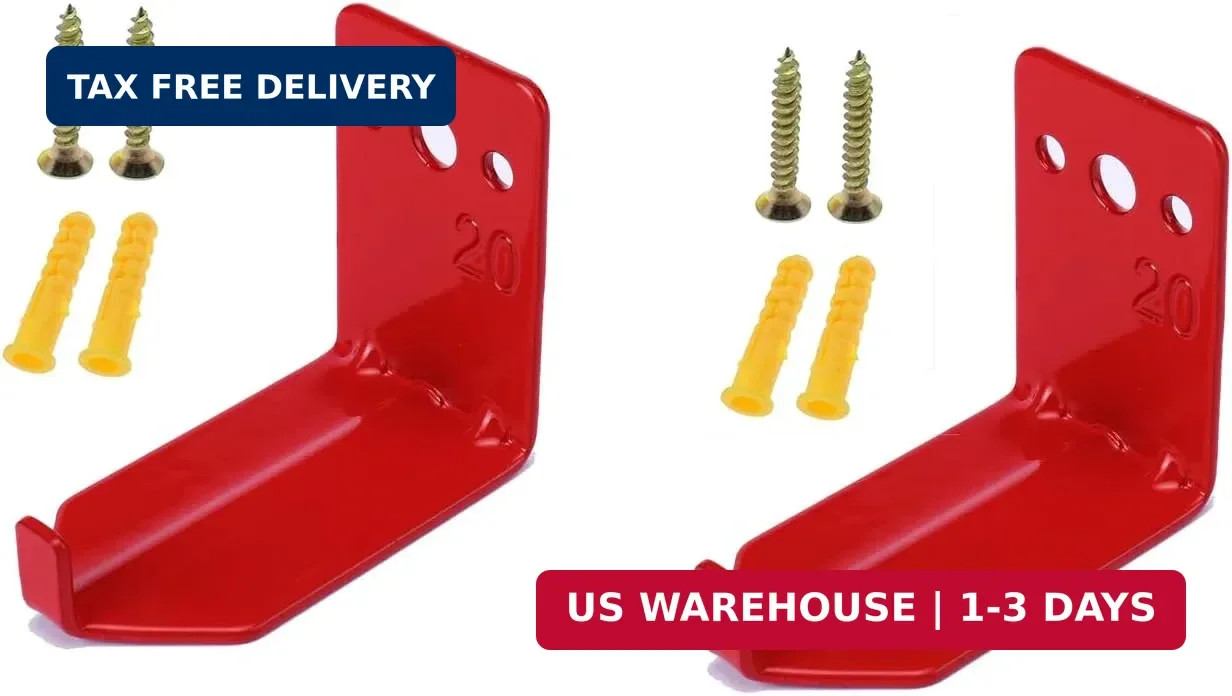 Fire Extinguisher Mount Wall Hook Bracket for Holding up to 20 lbs Extinguishers