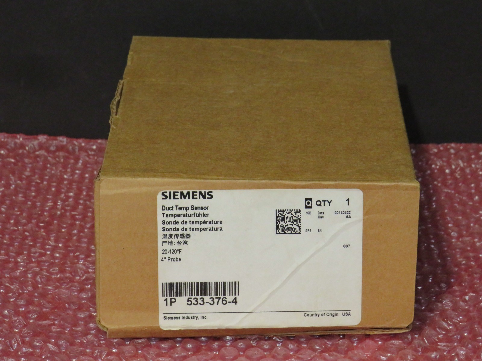 NEW SIEMENS 533-376-4 DUCT TEMP SENSOR