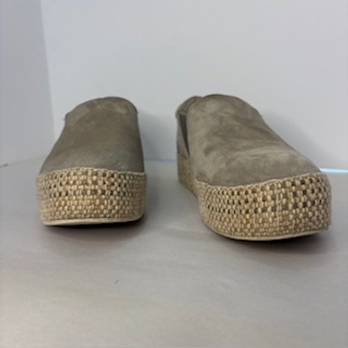 Vince Warren Women Platform Espadrille Slip On Sneakers Taupe Gray 7.5M