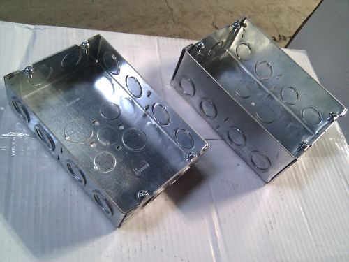(1 pc)  2 Gang Device Rough house Box 2-1/2" Deep Concentric KO's UL Listed