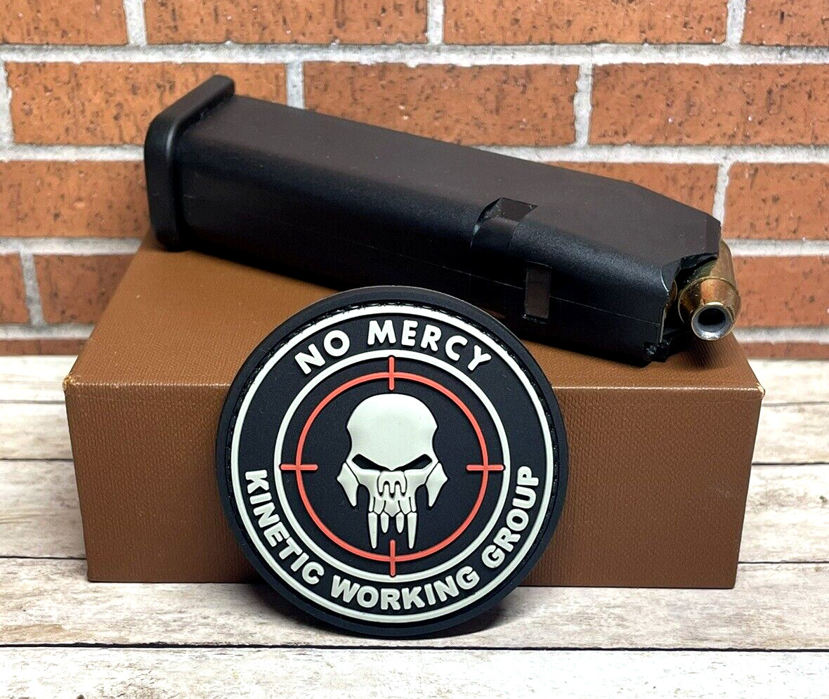 Tactical PVC Patch, No Mercy Kinetic Working Group Patch, Military Morale Patch