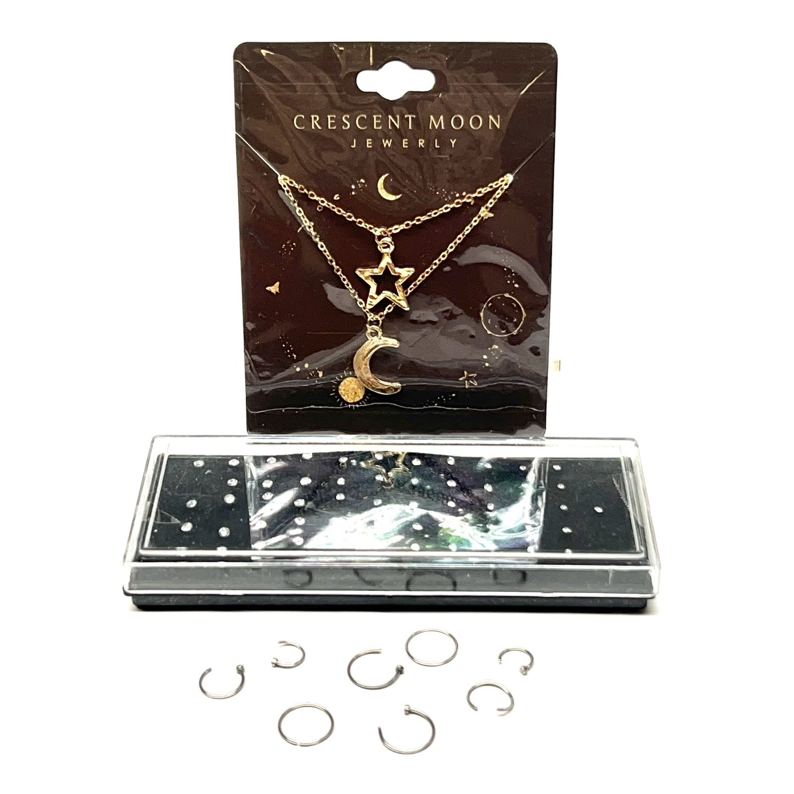 Open Box Nose Ring and Chain LOT PRE-OWNED NEVER WORN NEVER USED INCOMPLETE SET