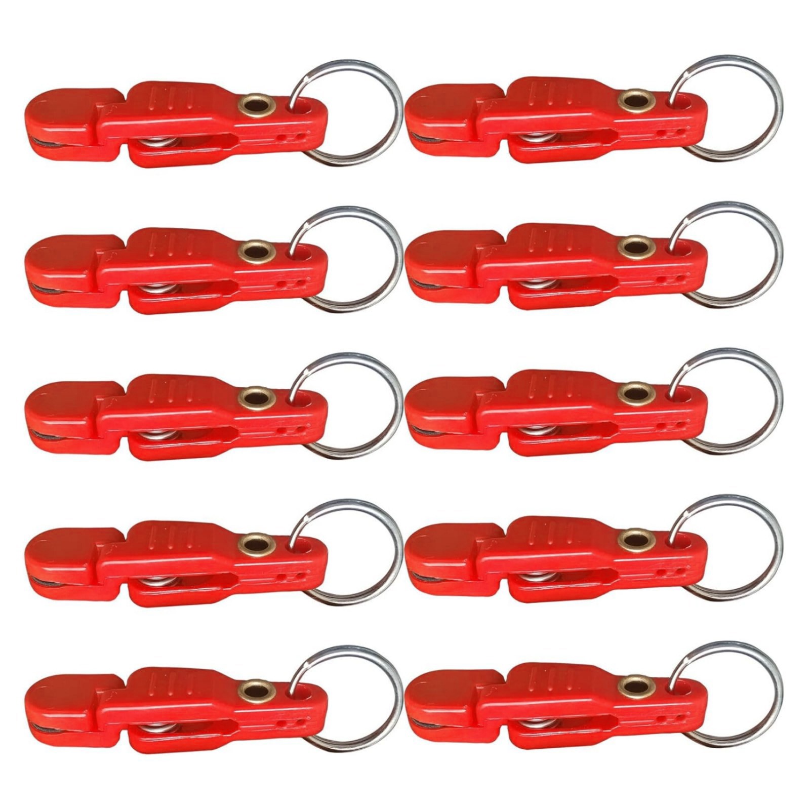 10* Red Quick-Release Clips With Strong Gripping Force For Fishing Line New