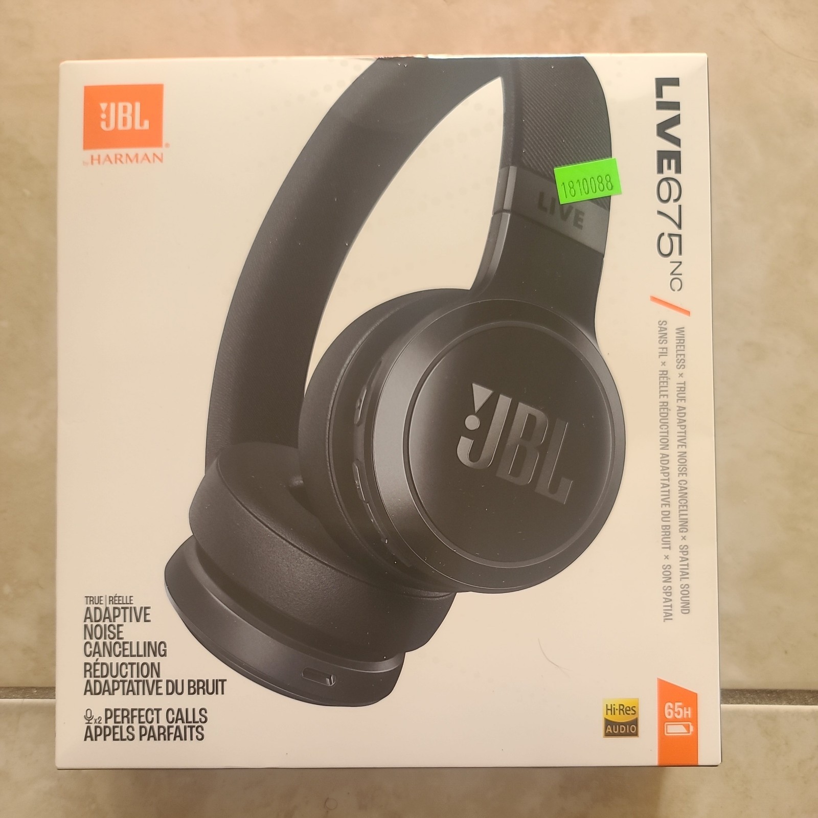 JBL Live 675NC Wireless On-Ear Headphones – Adaptive Noise Cancelling