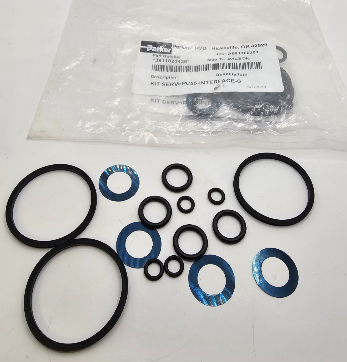 Parker 3911823436 SERV=PC55-INTERFACE-S Hydraulic Valve Rebuild / Seal