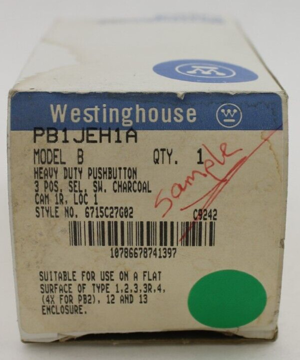 Westinghouse PB1JEH1A Heavy Duty Selector Switch