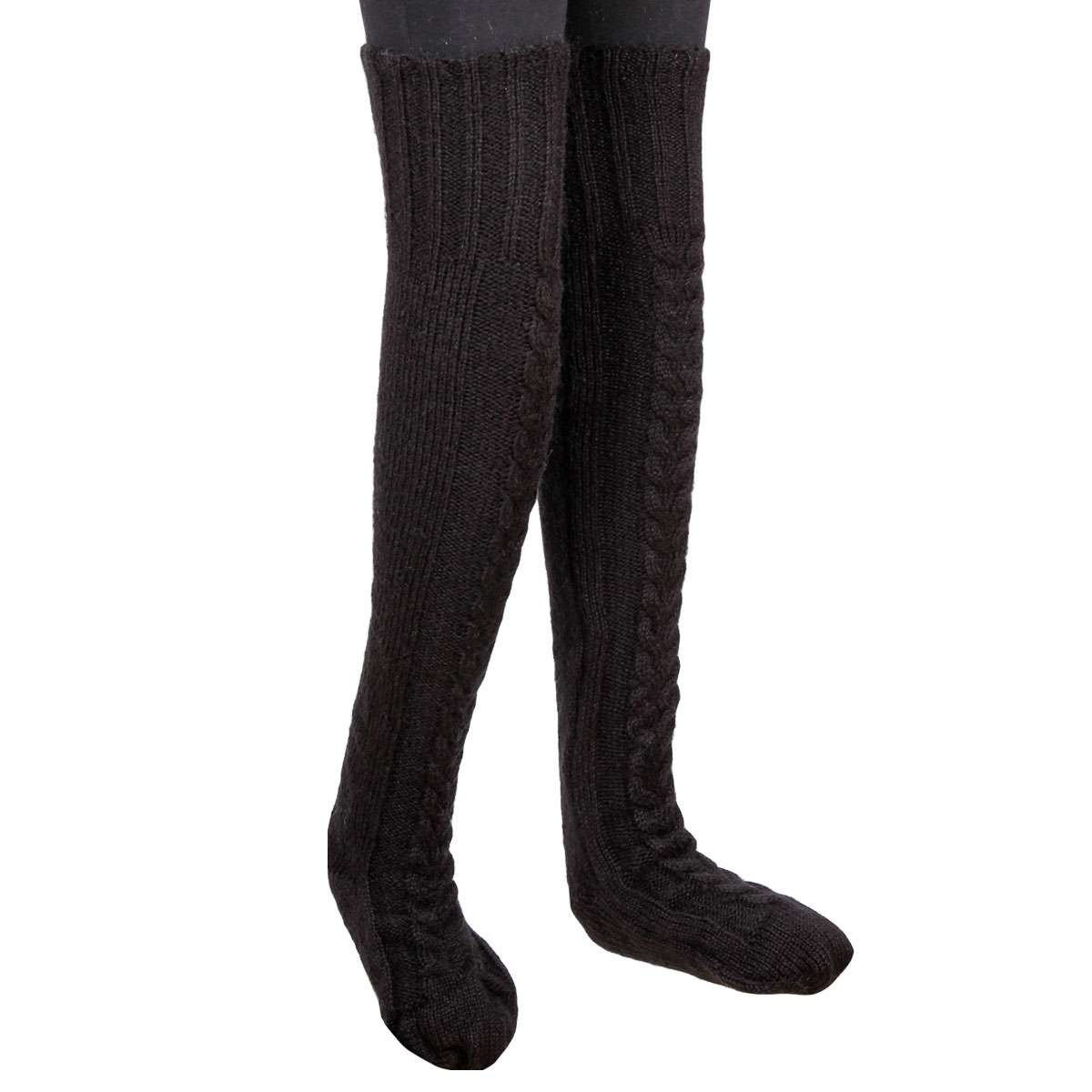 Women's Cable Knit Thigh High Socks Over Knee Stockings Winter Long Boot Warmers