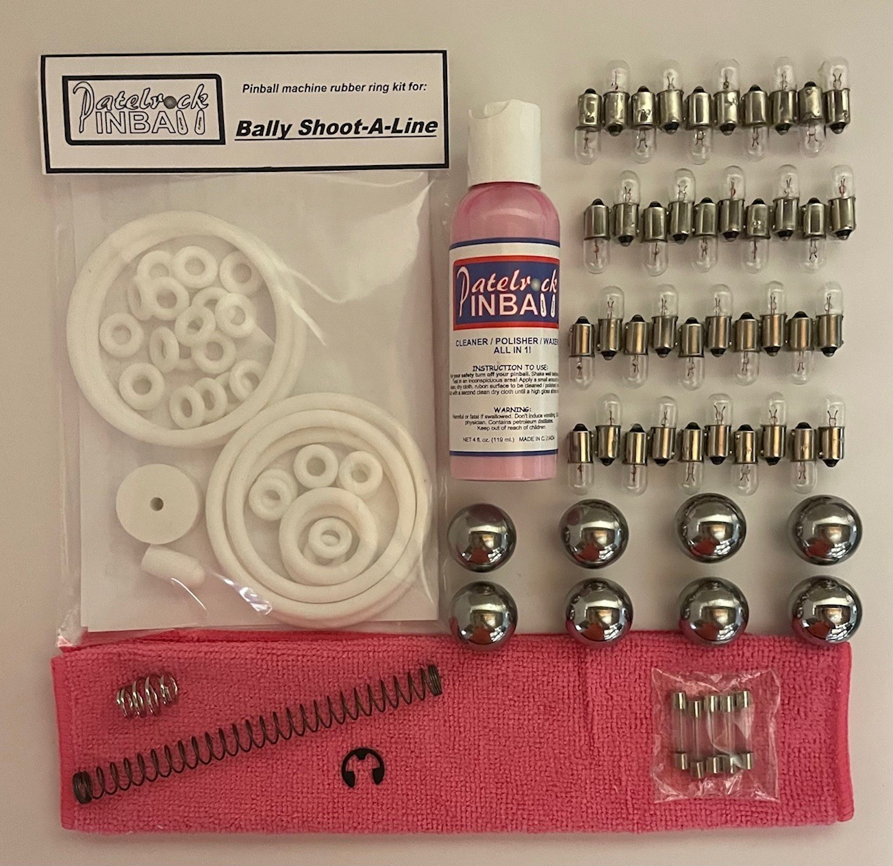 Bally Shoot A Line Pinball / Bingo Machine Maintenance Tune Up Kit
