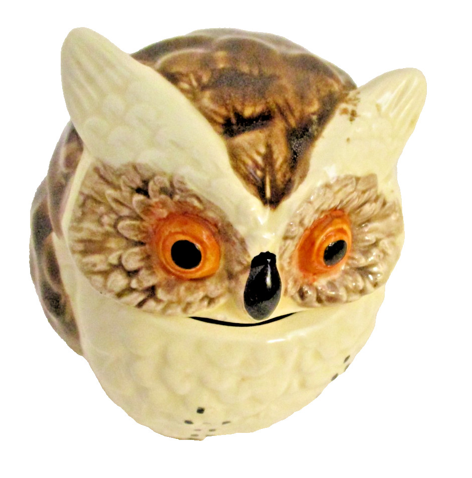 Owl Trinket Box with Lid Marked Japan (SKU# 2599)