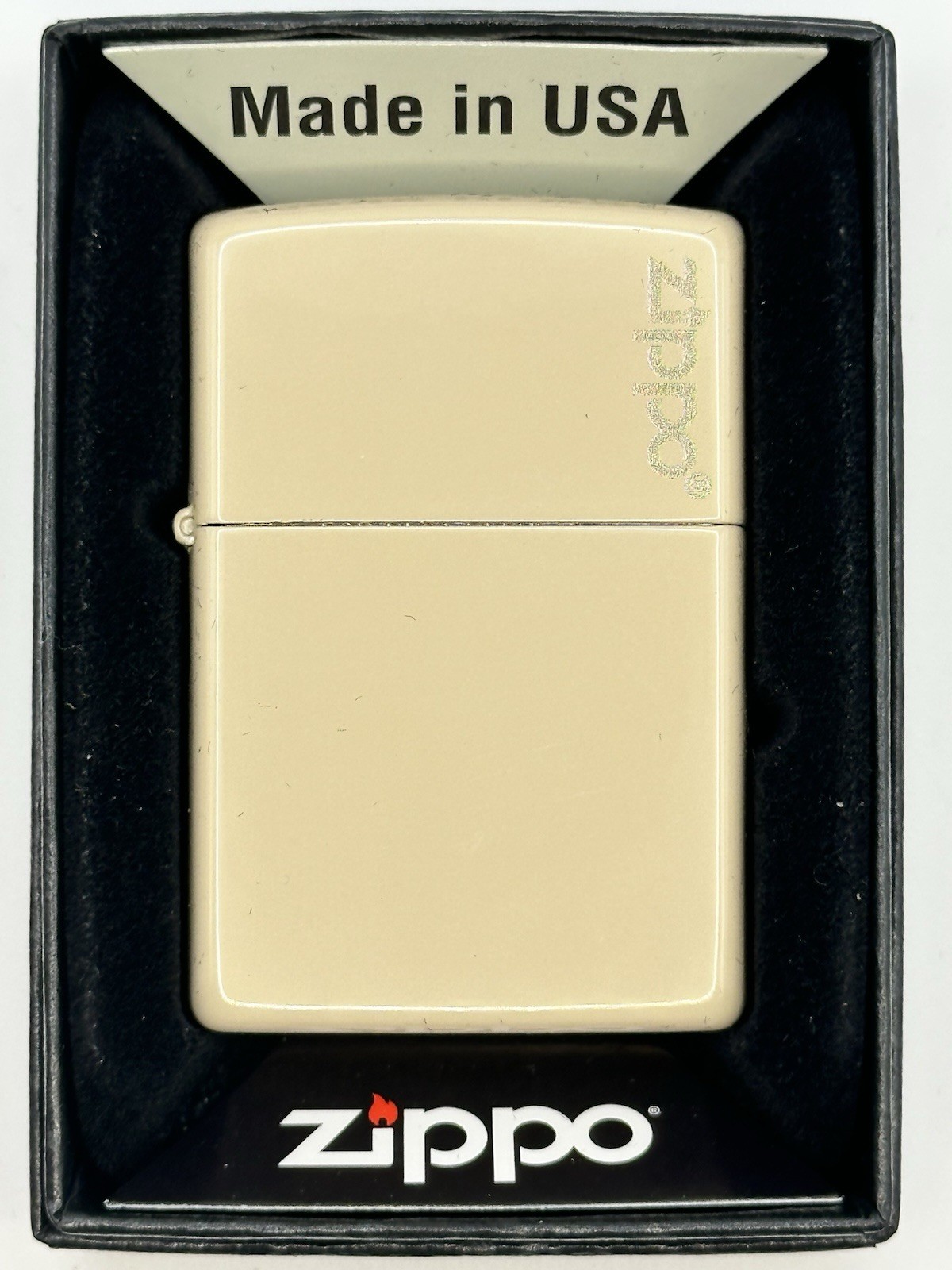 Flat Sand Zippo Log Zippo Lighter NEW 49453ZL