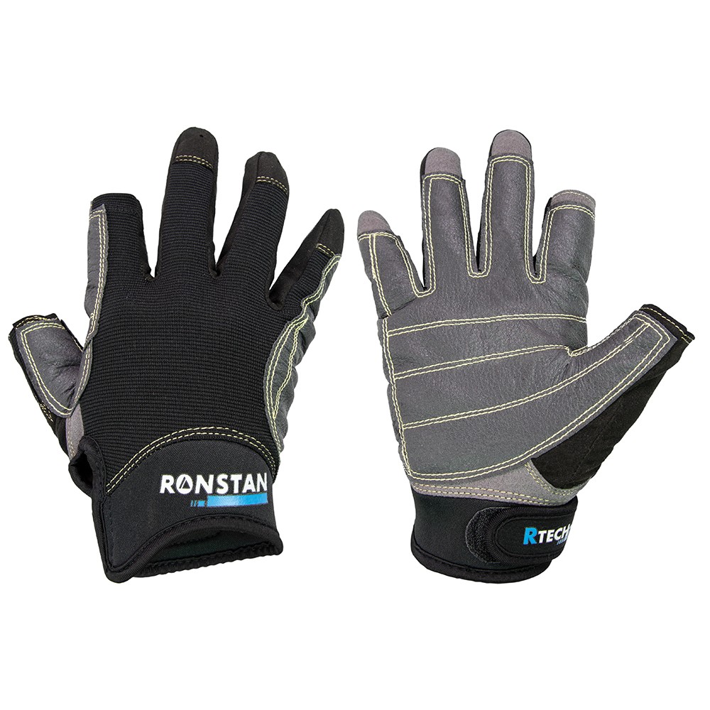 Ronstan Sticky Race Gloves 3-Finger M Sailing Gloves Durable Grip Protection Blk