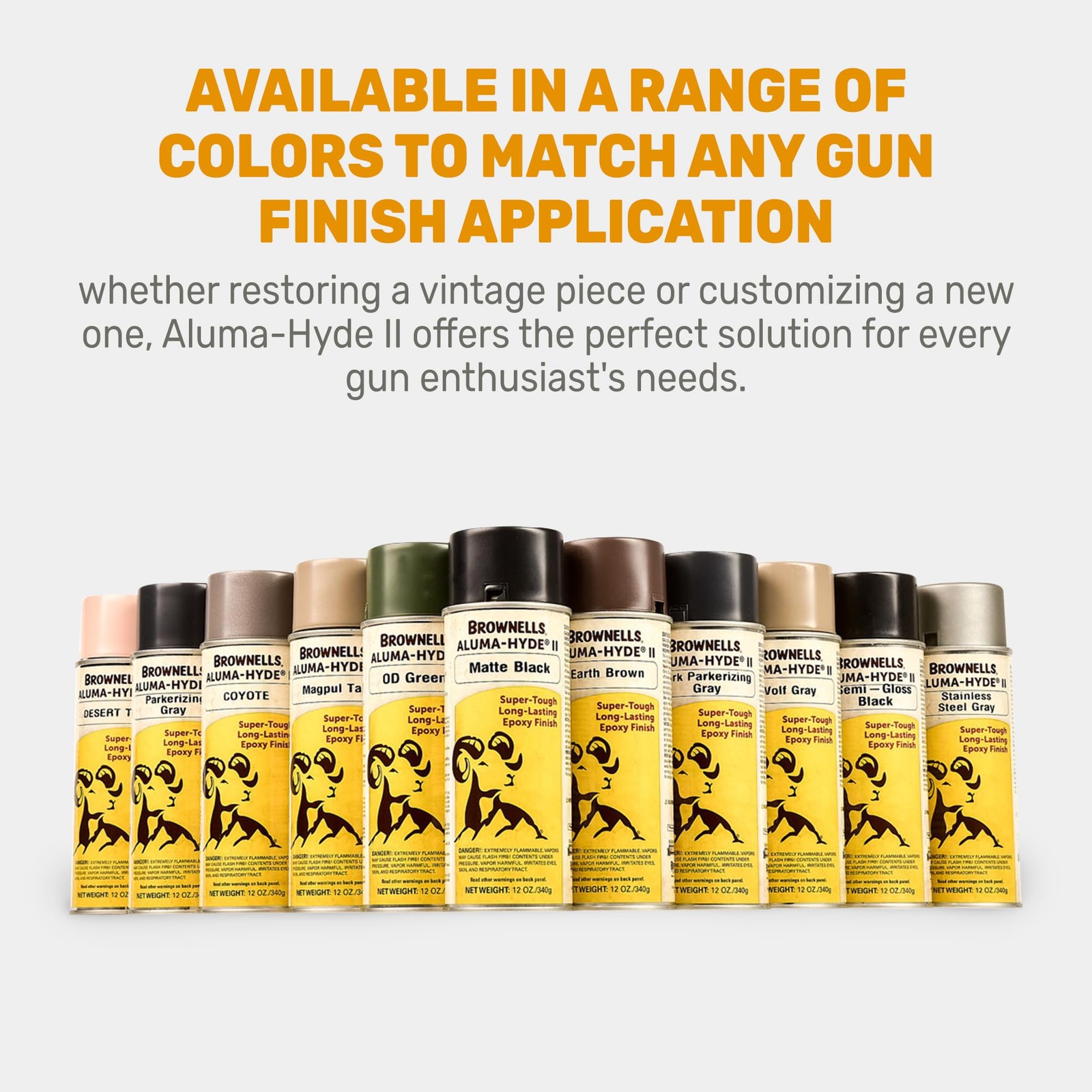 Brownells Aluma-hyde 2 Epoxy Based Firearms Finish Aerosol Can Matte B
