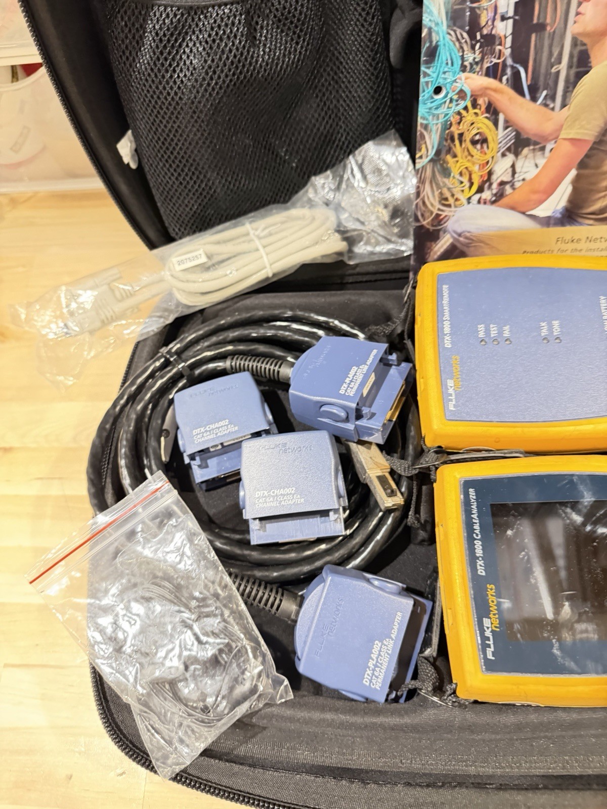 FLUKE NETWORKS DTX-1800 DTX CABLE ANALYZER KIT & PLA002 (TESTED) -FREE SHIPPING
